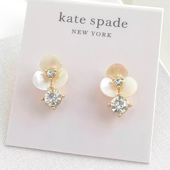 Jewelry - NWT KATE SPADE ♠️ DISCO PANSY PEARL DROP EARRINGS